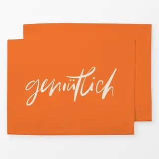 Tischset gemütlich orange