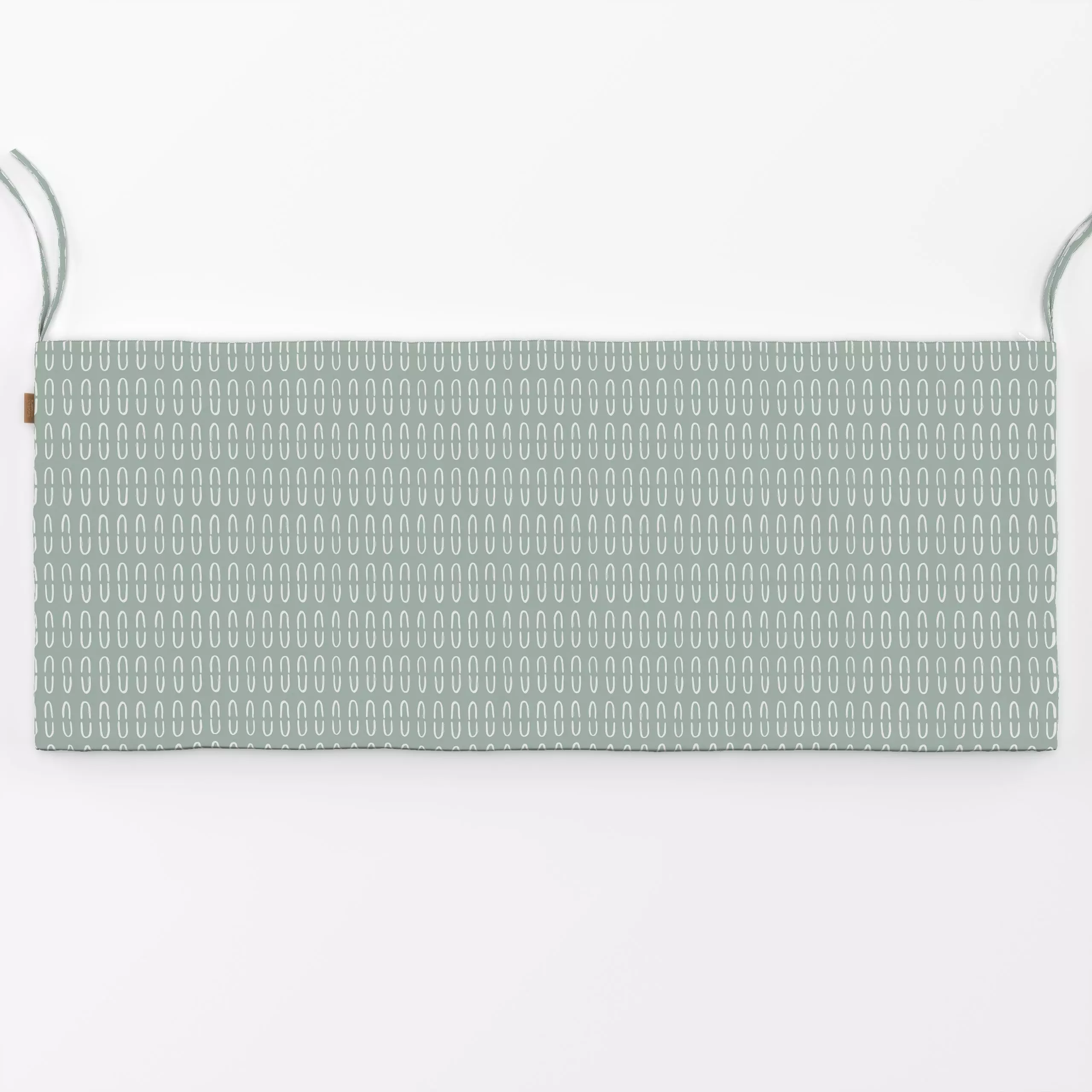 Bankauflage U naturals green - Symbole & Muster - von „Kathrin Woo"; Muster, minimal, abstrakt, kleingemustert, Geometrisch,...