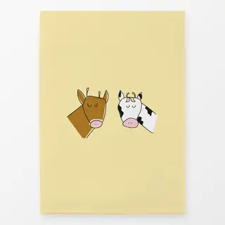 Geschirrtücher Bergsommer Kühe gelb