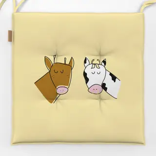 Sitzkissen Bergsommer Kühe gelb