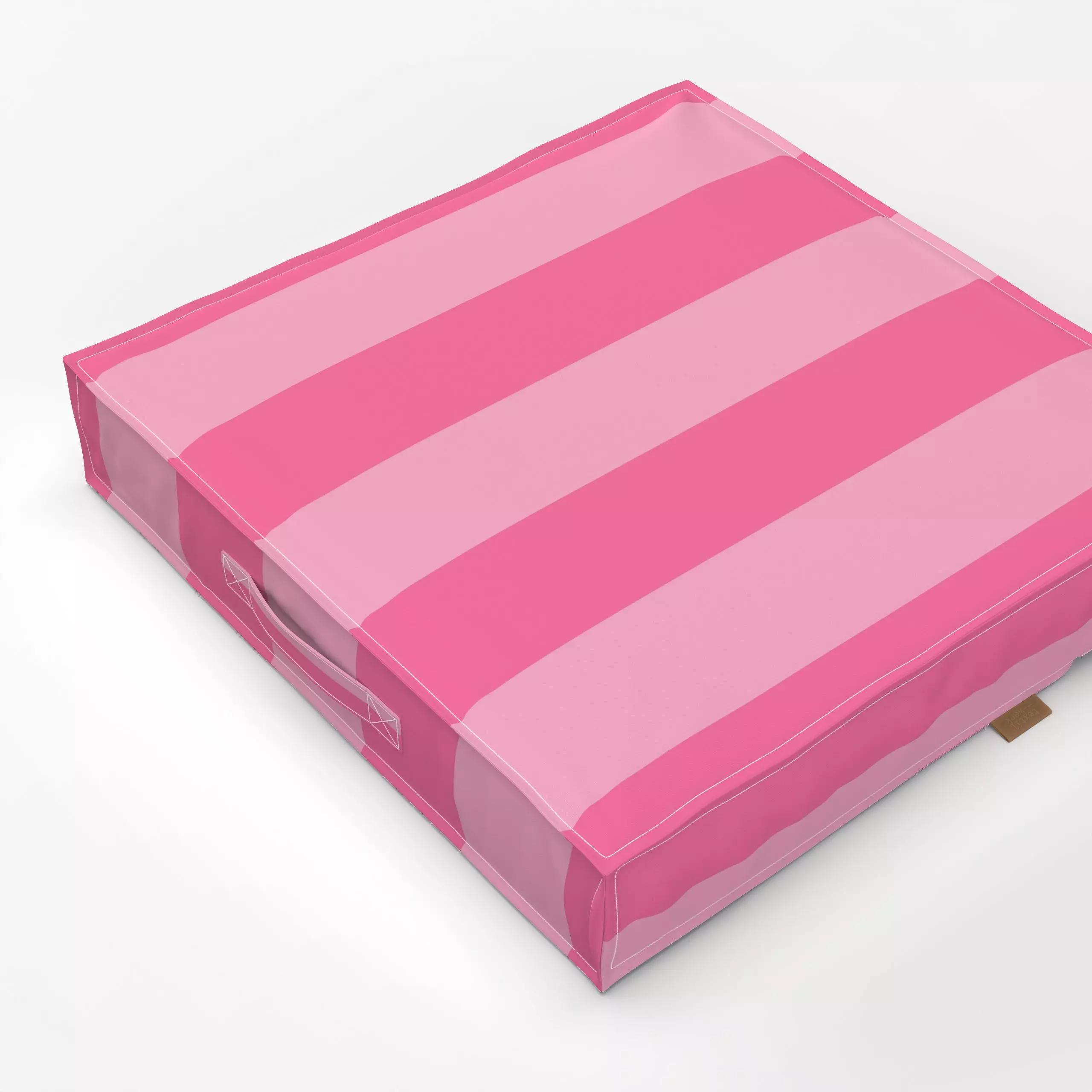 Bodenkissen Streifen Pink - Symbole & Muster - von „Kruth Design"; Linien, Streifen, Sommer, pink, bunt, gestreift, Sofakiss...