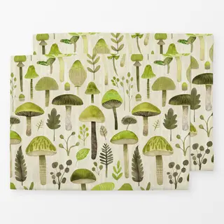 Tischset Mushroom Woodland Green