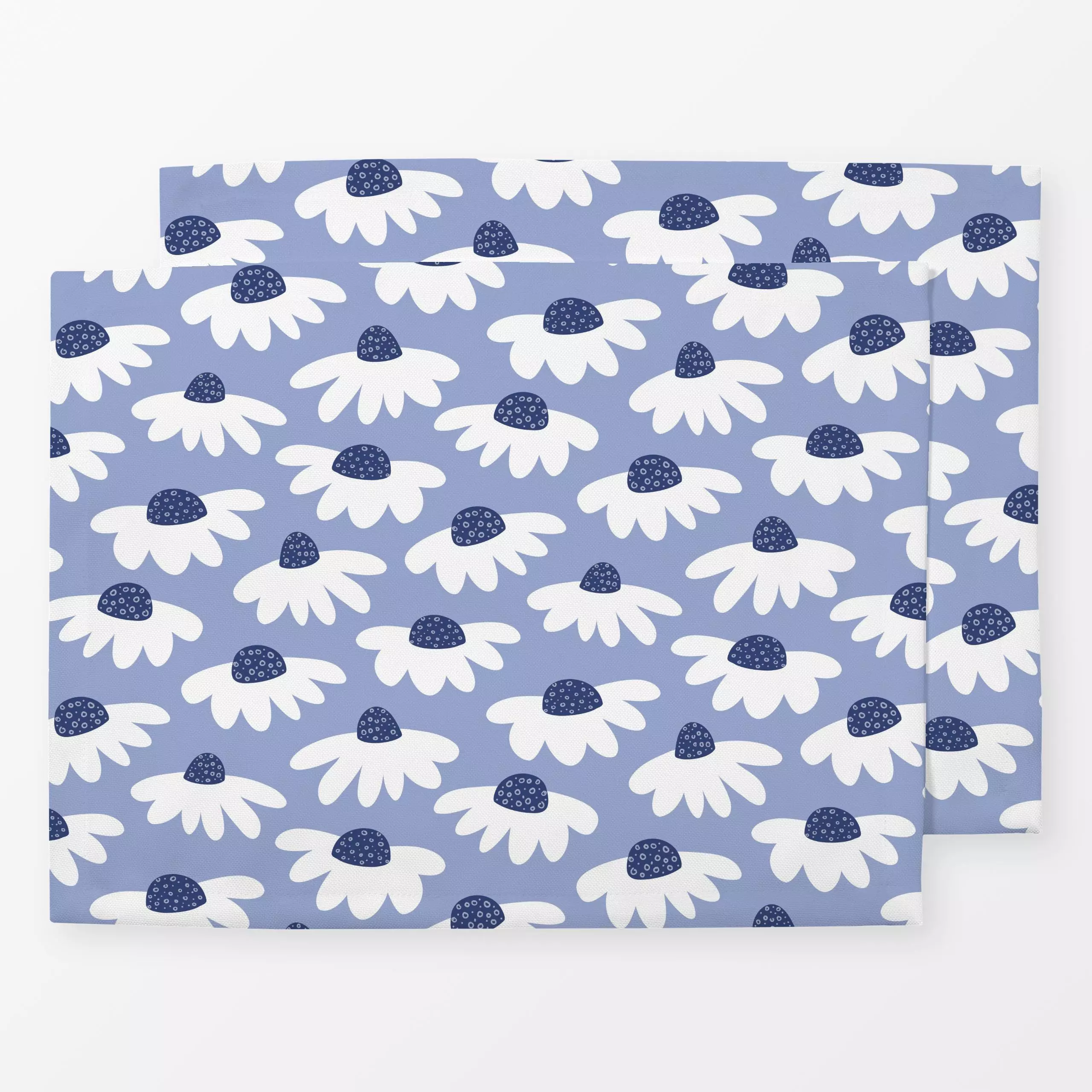 Tischset Flowers blue - Kinderzimmer & Motive für Kinder, Symbole & Muster - von „Kathrin Woo"; Muster, minimal, Kinder, mod...