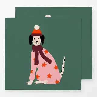 Servietten Hund Weihnachten