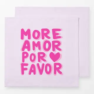 Servietten More Amor Por Favor pink