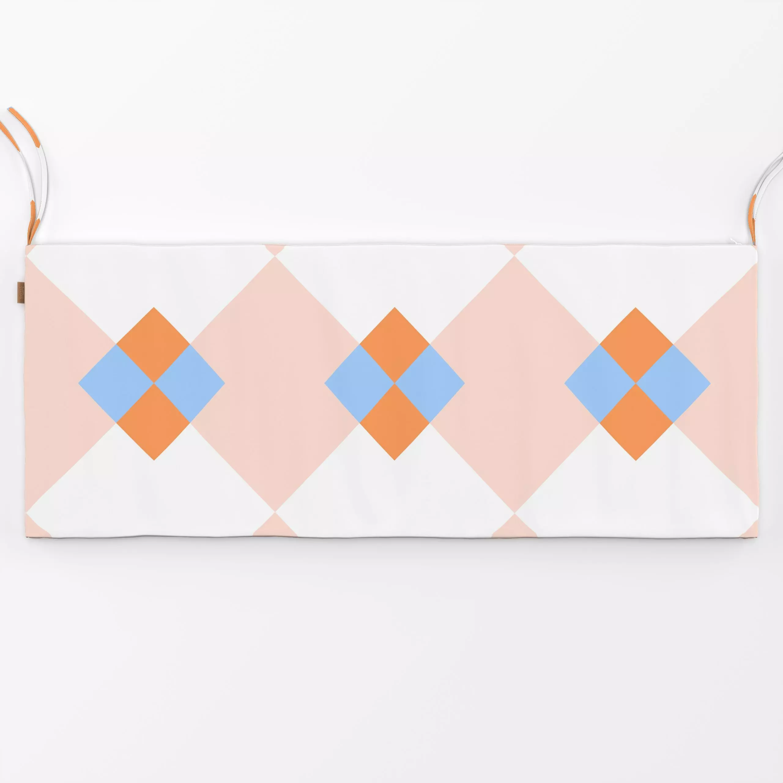 Bankauflage KItchen Tile No 2 Orange - Symbole & Muster - von „Jana Moßmann"; Kitchen, Fliesen, Fliesenmotiv, Fliesenmuster,...