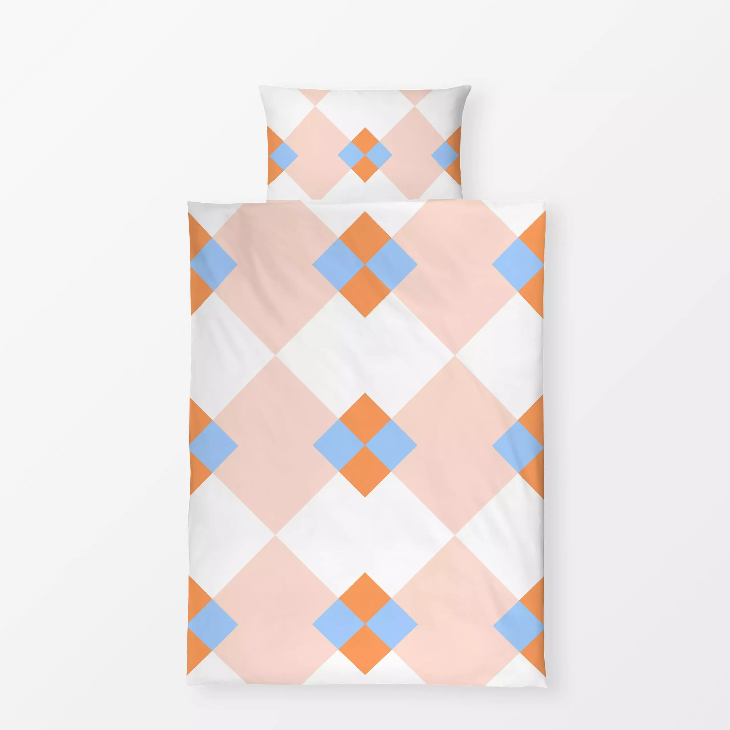 Bettwäsche KItchen Tile No 2 Orange - Symbole & Muster - von „Jana Moßmann"; Kitchen, Fliesen, Fliesenmotiv, Fliesenmuster, ...