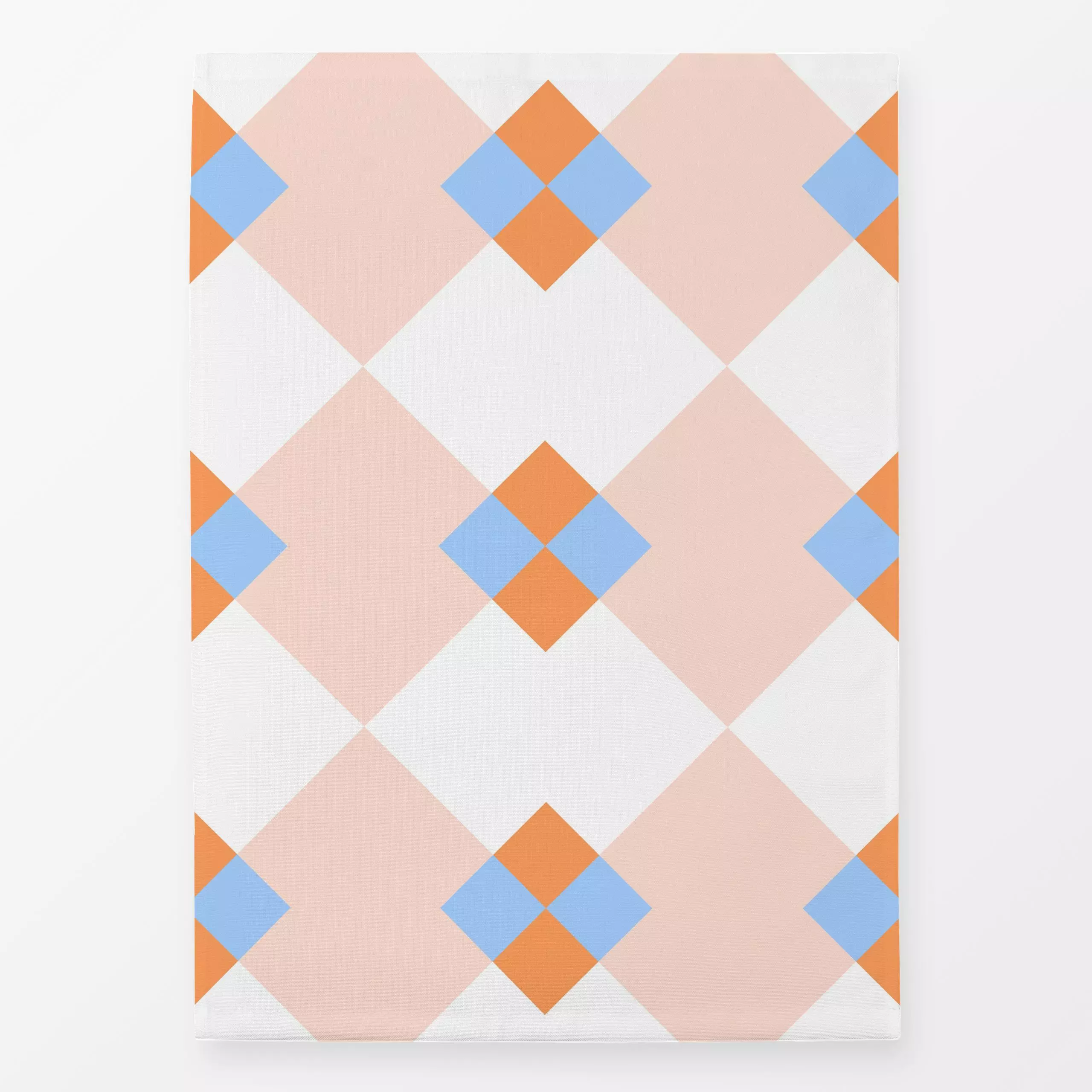 Geschirrtücher KItchen Tile No 2 Orange - Symbole & Muster - von „Jana Moßmann"; Kitchen, Fliesen, Fliesenmotiv, Fliesenmust...