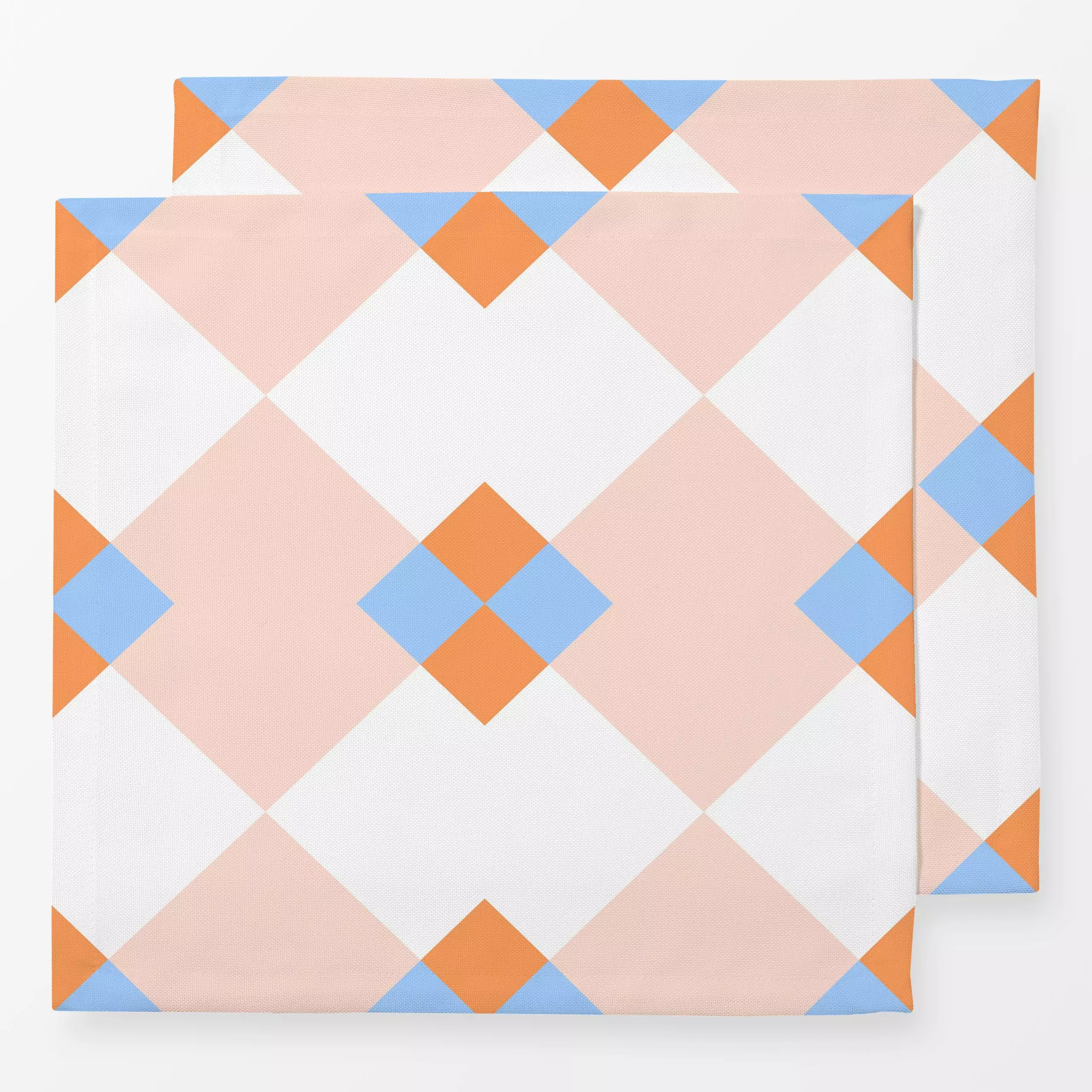 Servietten KItchen Tile No 2 Orange - Symbole & Muster - von „Jana Moßmann"; Kitchen, Fliesen, Fliesenmotiv, Fliesenmuster, ...