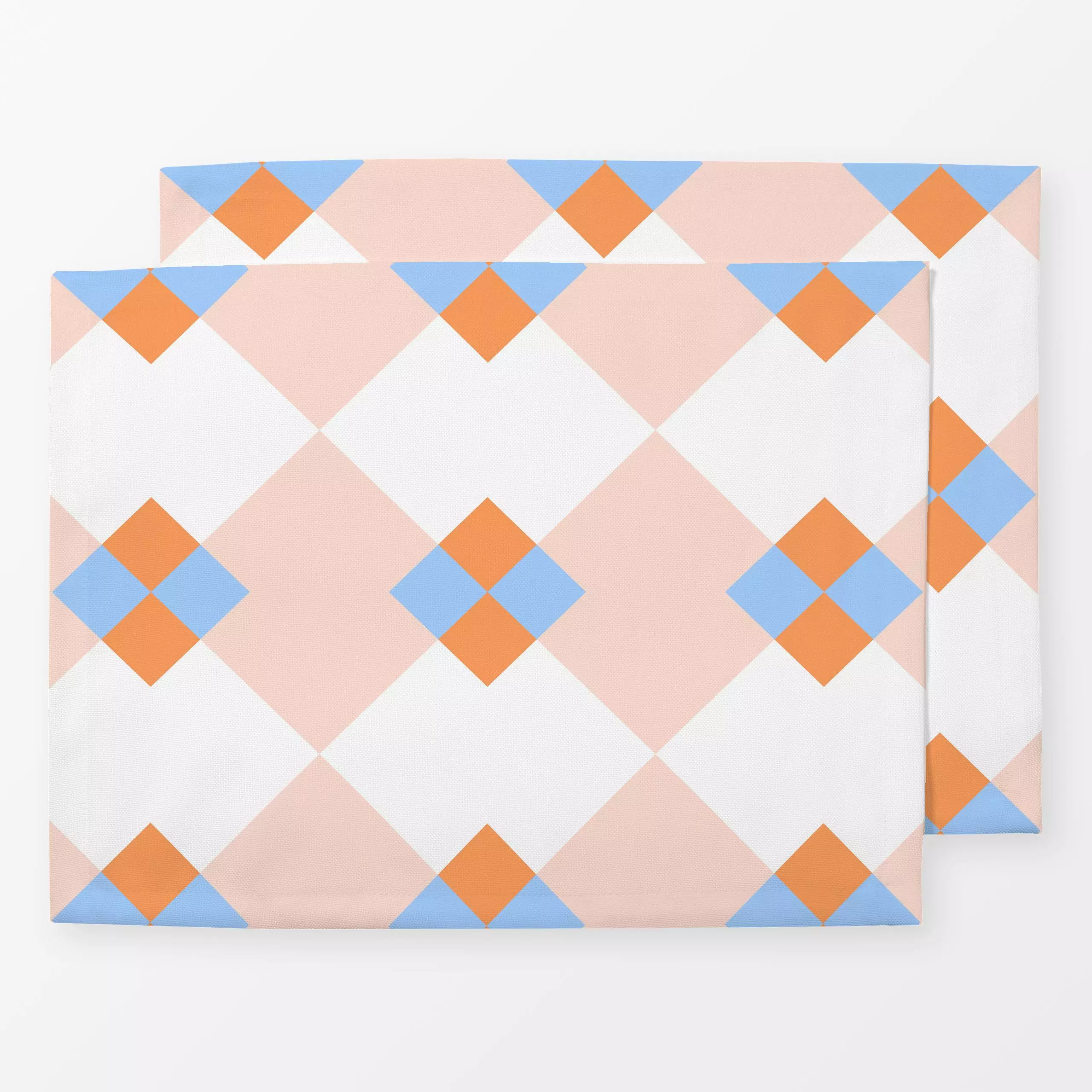 Tischset KItchen Tile No 2 Orange - Symbole & Muster - von „Jana Moßmann"; Kitchen, Fliesen, Fliesenmotiv, Fliesenmuster, he...