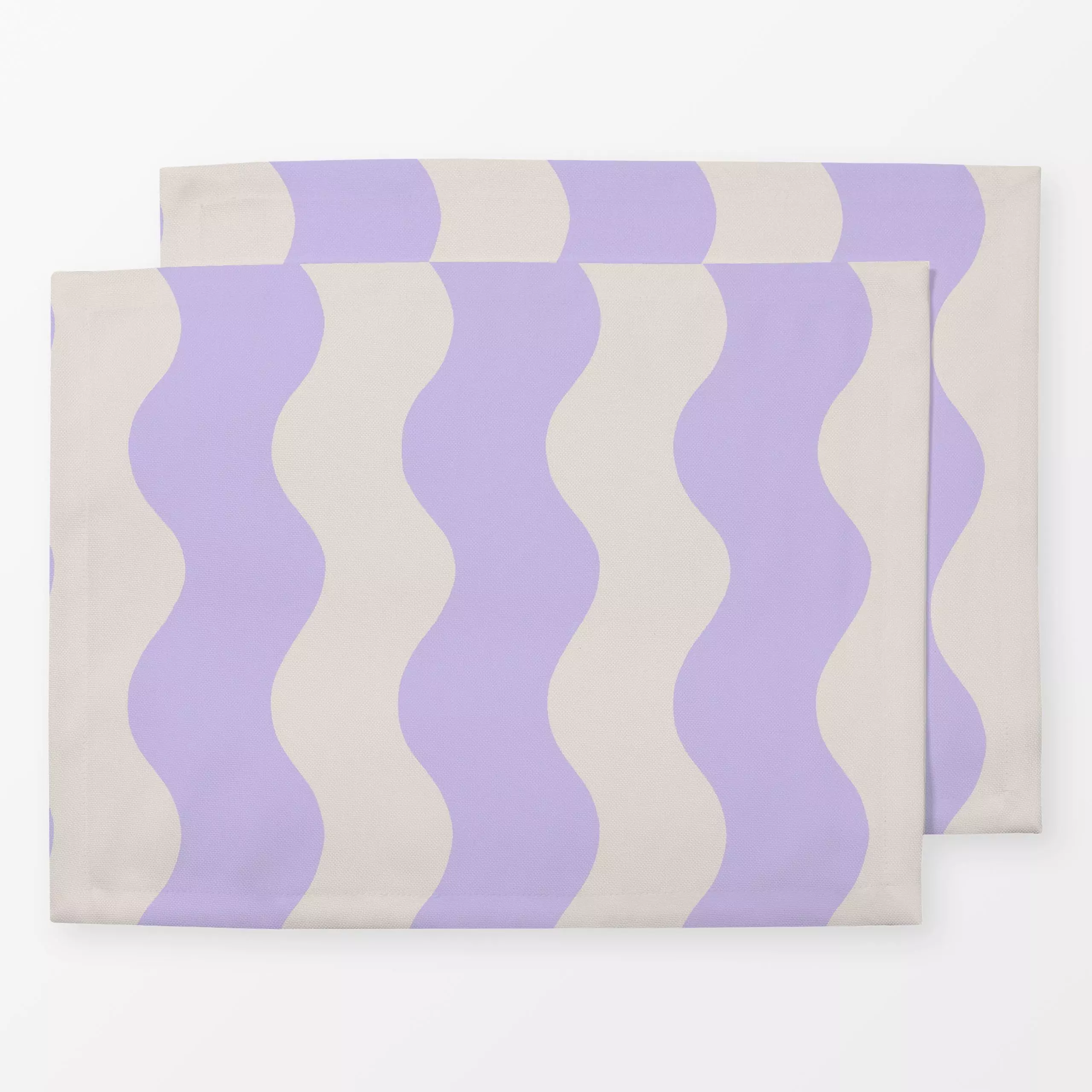 Tischset Große Wellen flieder - Symbole & Muster - von „Studio Kesse"; Kinder, Streifen, Geburt & Baby, Kinderzimmer, wellen...