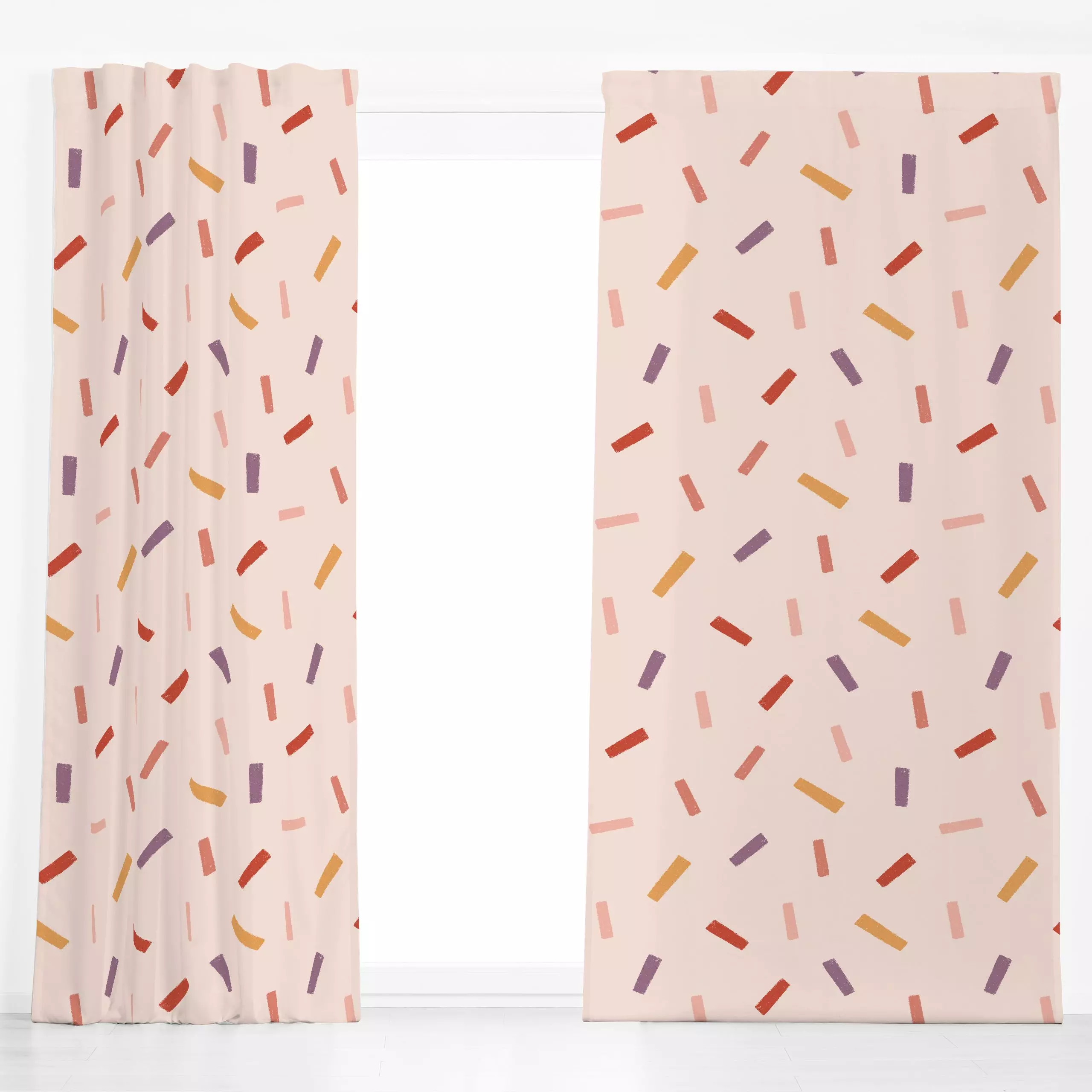 Dekovorhang Love Confetti - Symbole & Muster - von „Menina Lisboa "; Abstrakt, Love, Valentinstag, Liebe, Color, confetti, c...