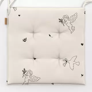 Sitzkissen Engel und Herzen