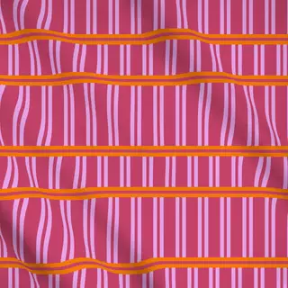 Meterware red pink stripes