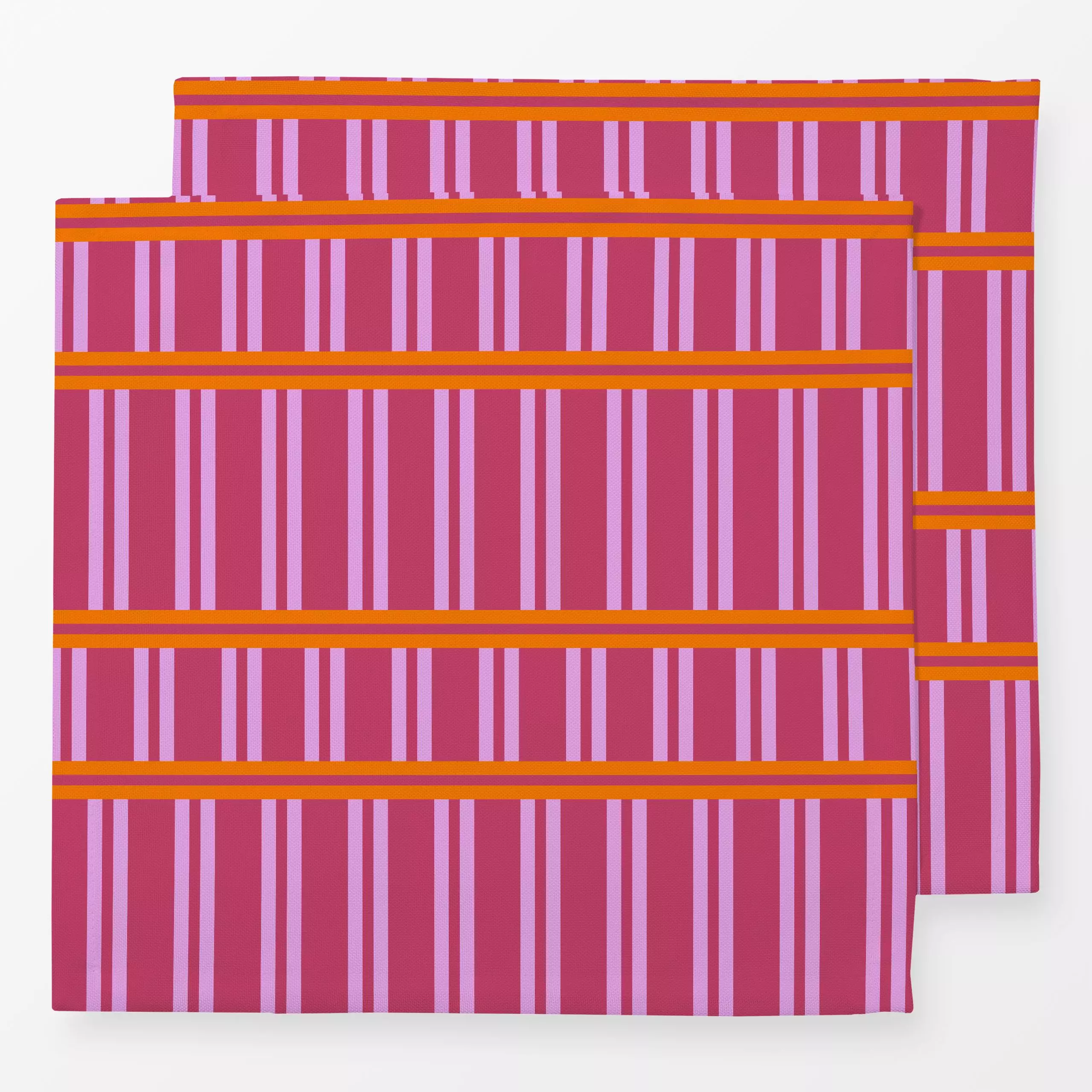 Servietten red pink stripes - Sommer, Symbole & Muster - von „Patries Elisabeth"; Orange, pink, stripes, red, Koralle, Strei...