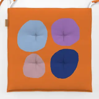 Sitzkissen Frühling Steine orange