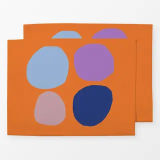 Tischset Frühling Steine orange