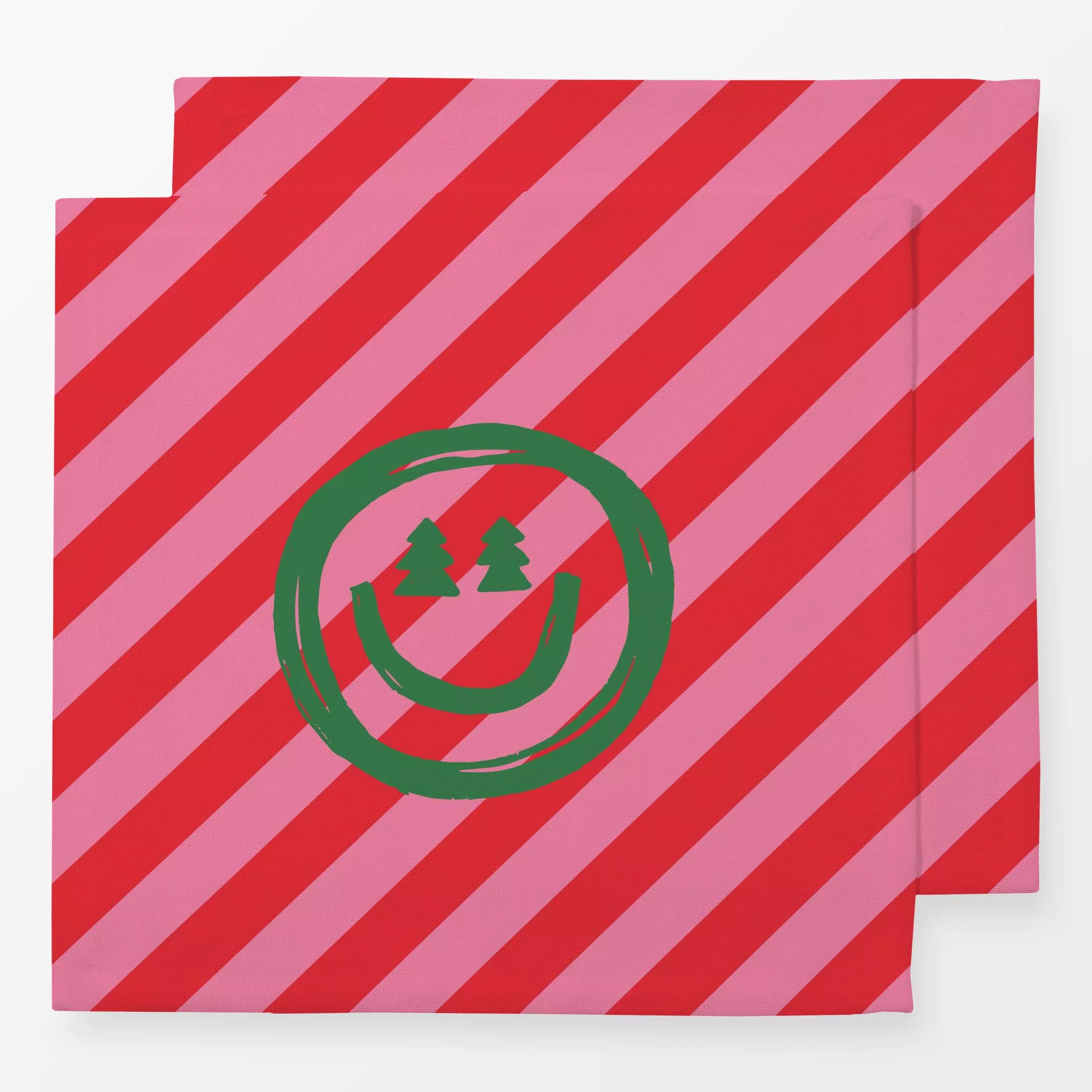 Servietten Winter Smile Stripes - Weihnachten, Anlässe - von „Kruth Design"; Streifen, Weihnachten, bunt, Geschenk, weihnach...