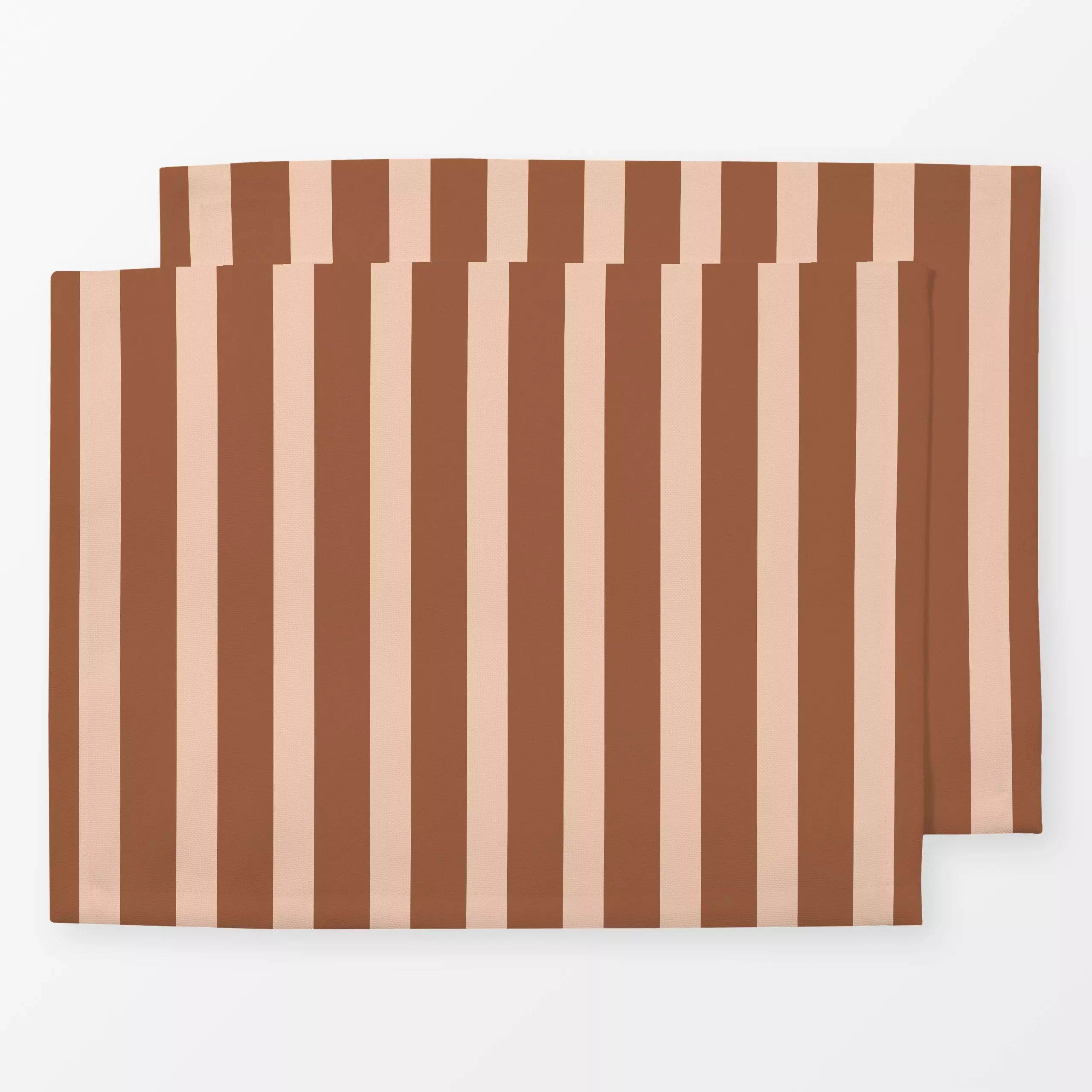 Tischset Bold Stripes brown - Symbole & Muster - von „Karen Menzenbach"; Streifen, terracotta, grafisch, pink, Herbst, braun...