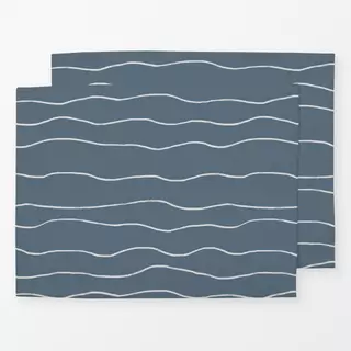 Tischset Wasser Graublau Dunkel
