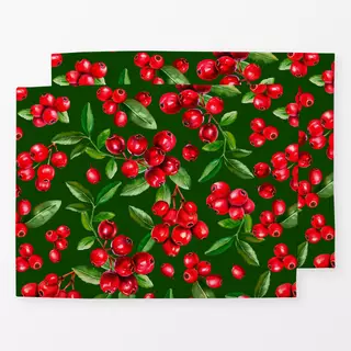 Tischset Cranberries Green