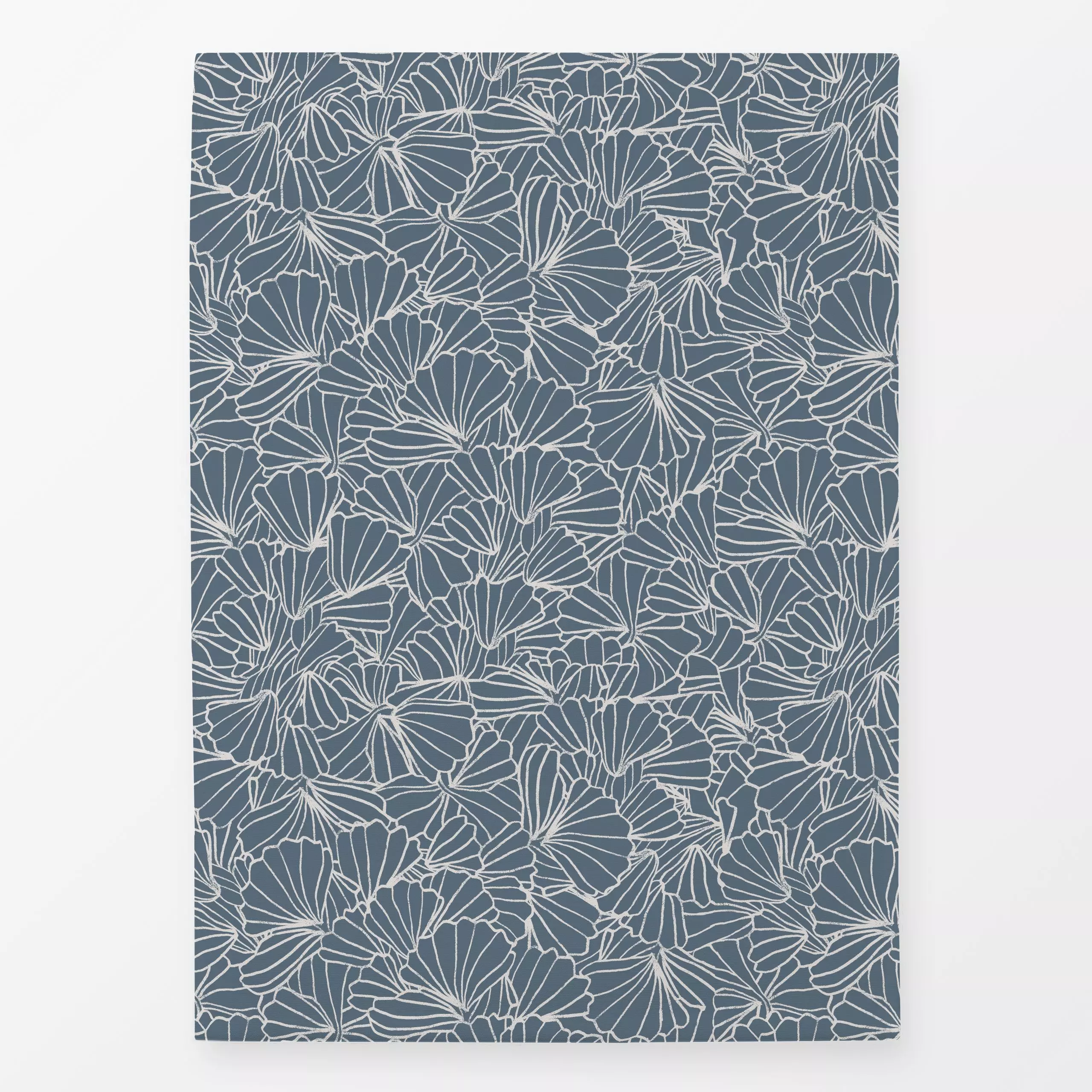 Geschirrtücher Muscheln Graublau Dunkel - Natur & Landschaft, Sommer, Symbole & Muster - von „textilwerk x hejmelig"; Blaugr...