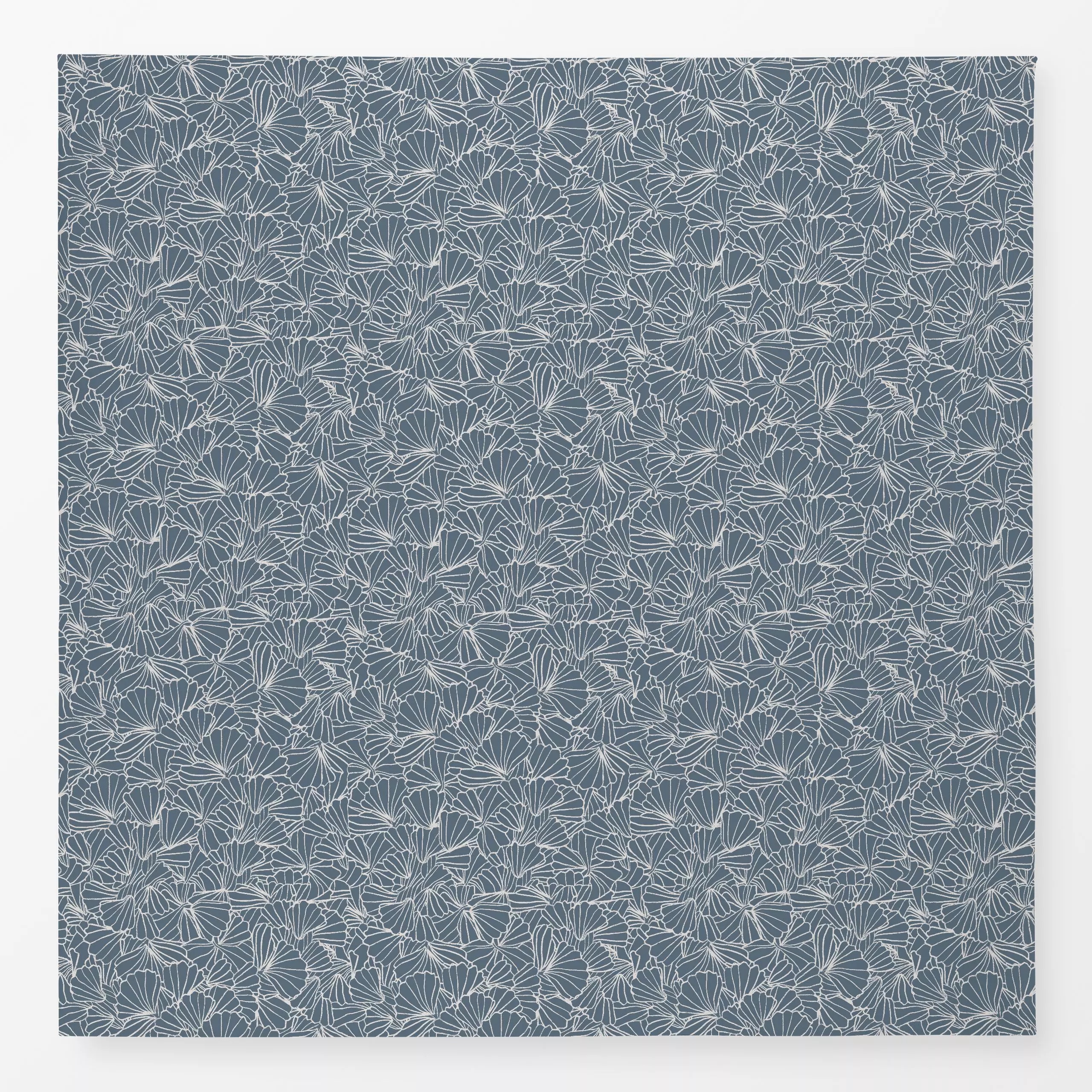 Tischdecke Muscheln Graublau Dunkel, gemustert, Sommer, von textilwerk x hejmelig