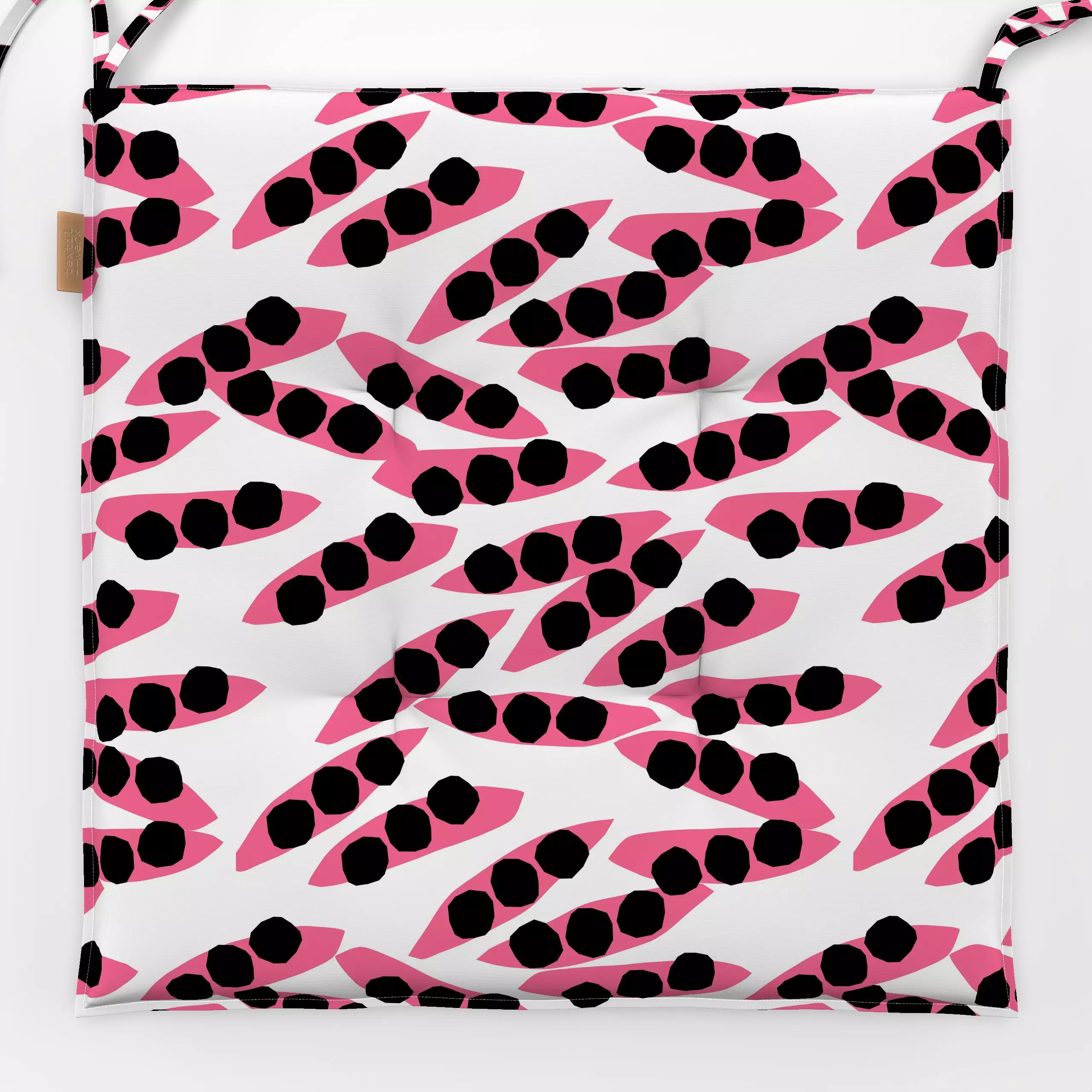 Sitzkissen Cornfield Pink - Symbole & Muster - von „Lisa Jasmin Bauer"; Muster, abstrakt, modern, pink, Herbst, pattern, tre...