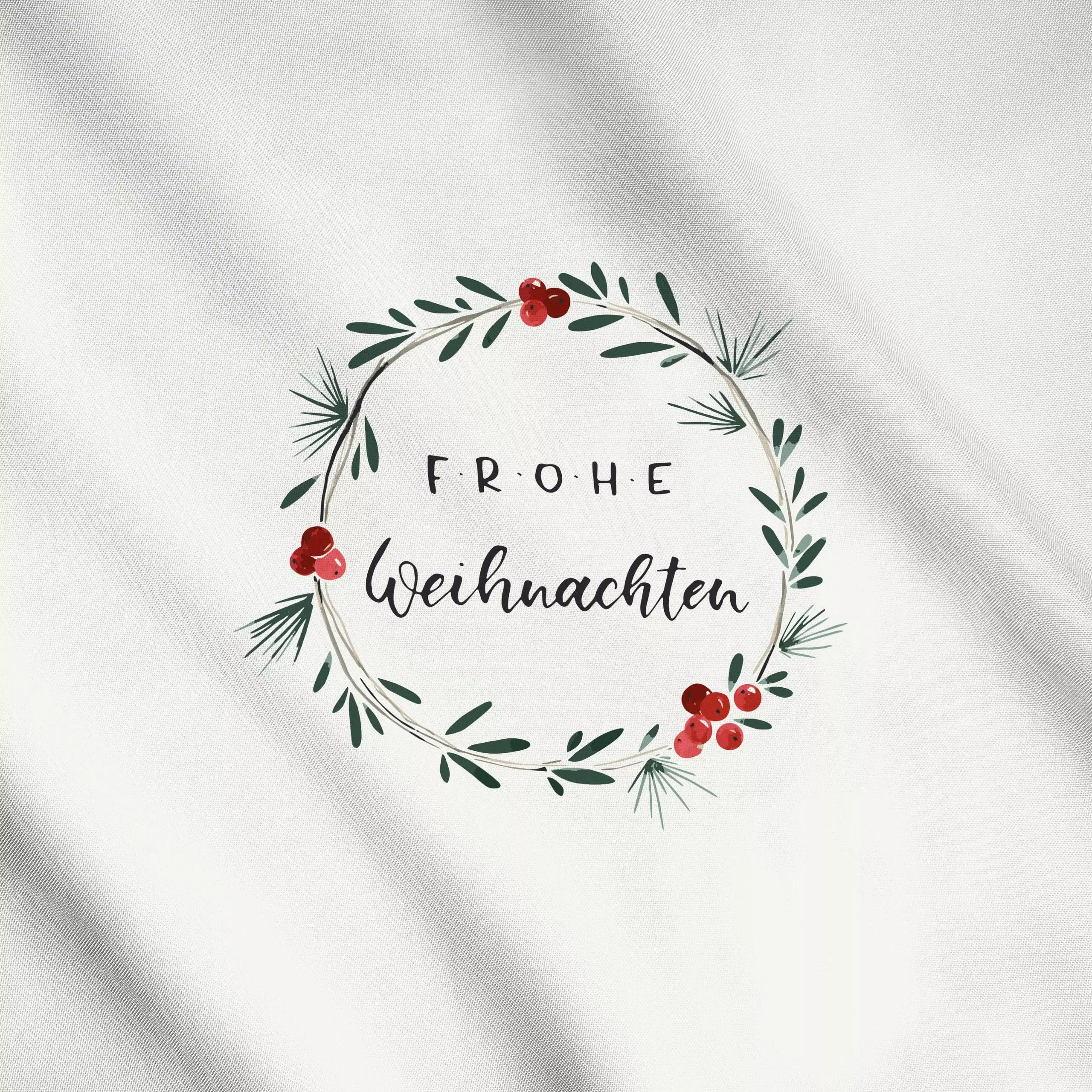 Meterware Kranz Frohe Weihnachten - Weihnachten, Winter, Express - von „Katrin Graff"; Aquarell, Weihnachten, Winter, weihna...