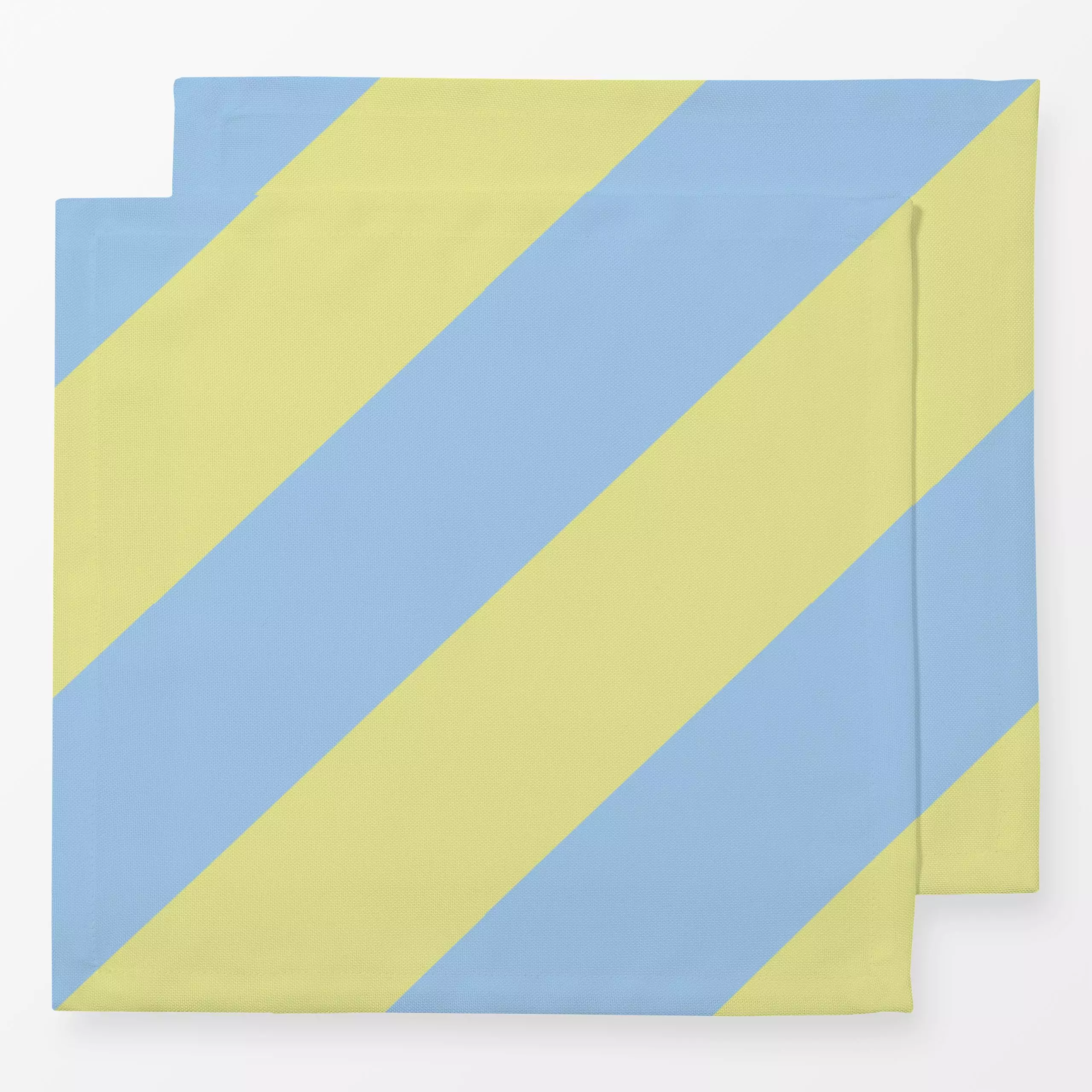 Servietten Diagonale Streifen Gelb & Blau - Frühling, Sommer, Symbole & Muster - von „Lisa Jasmin Bauer"; minimal, Linien, a...