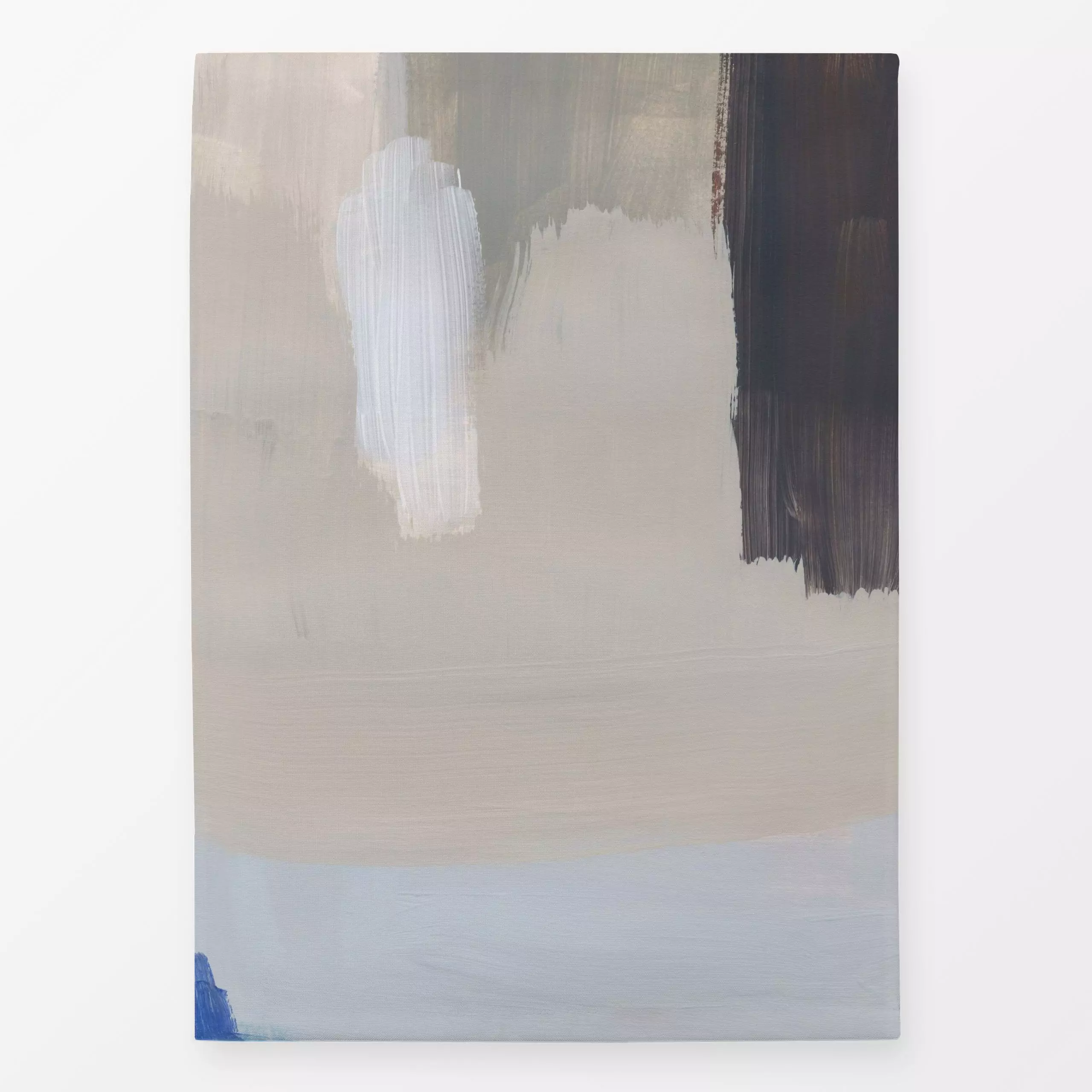 Geschirrtücher Bright Abstract 4 - Symbole & Muster - von „Mareike Böhmer"; minimal, abstrakt, Blaugrau, Pinselstrich, beige...