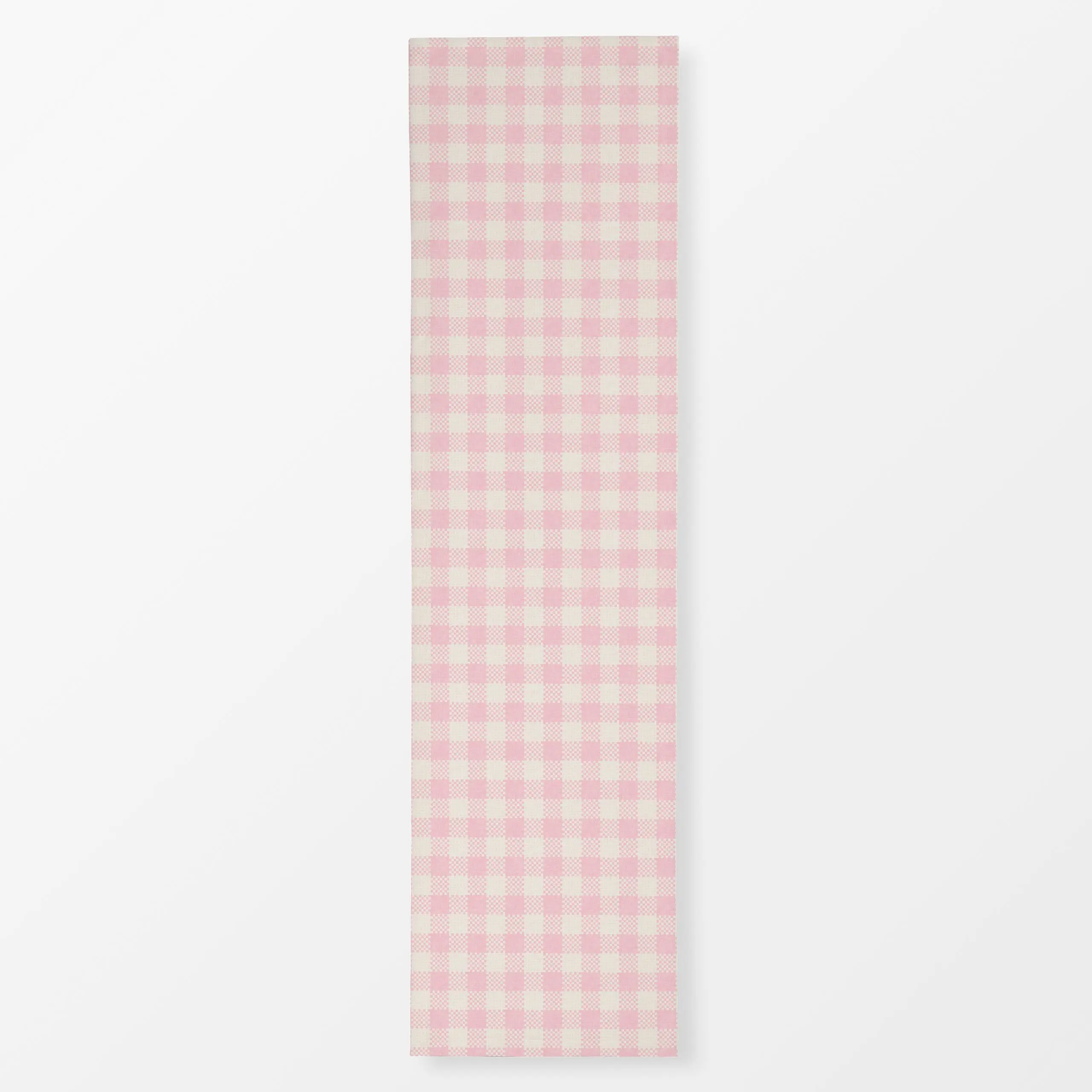 Tischläufer Midsummer Karo Rosa, gemustert, Ostern, von Laurella Vie Studio