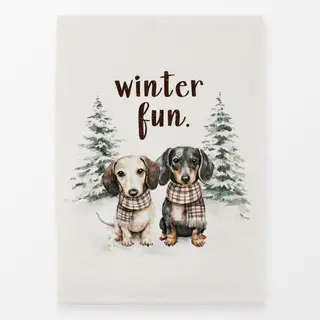 Geschirrtücher Winter Fun Dackel