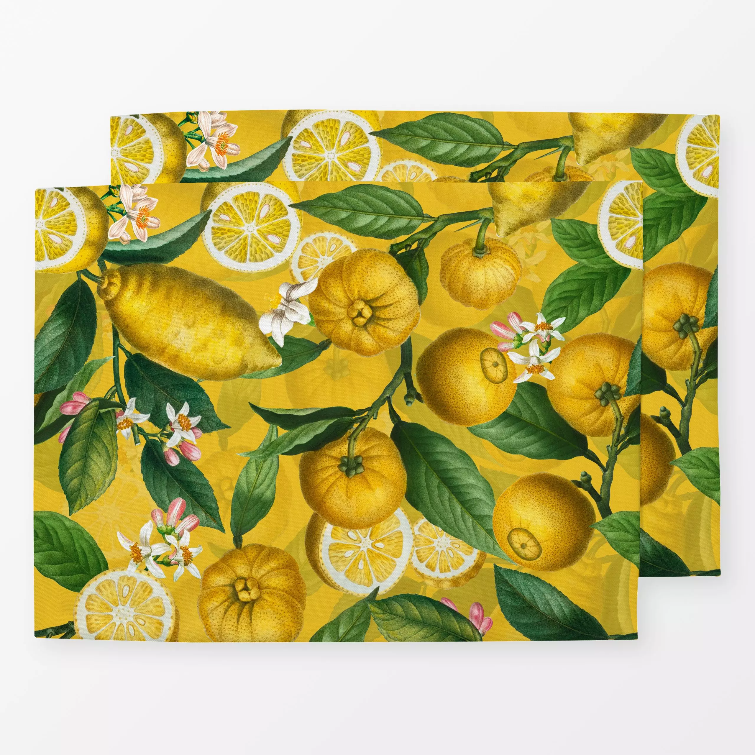 Tischset Zitronen Limonade 5, Blumen, gemustert, Sommer, von Uta Naumann