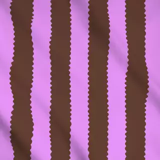 Meterware Streifen Wellen braun pink