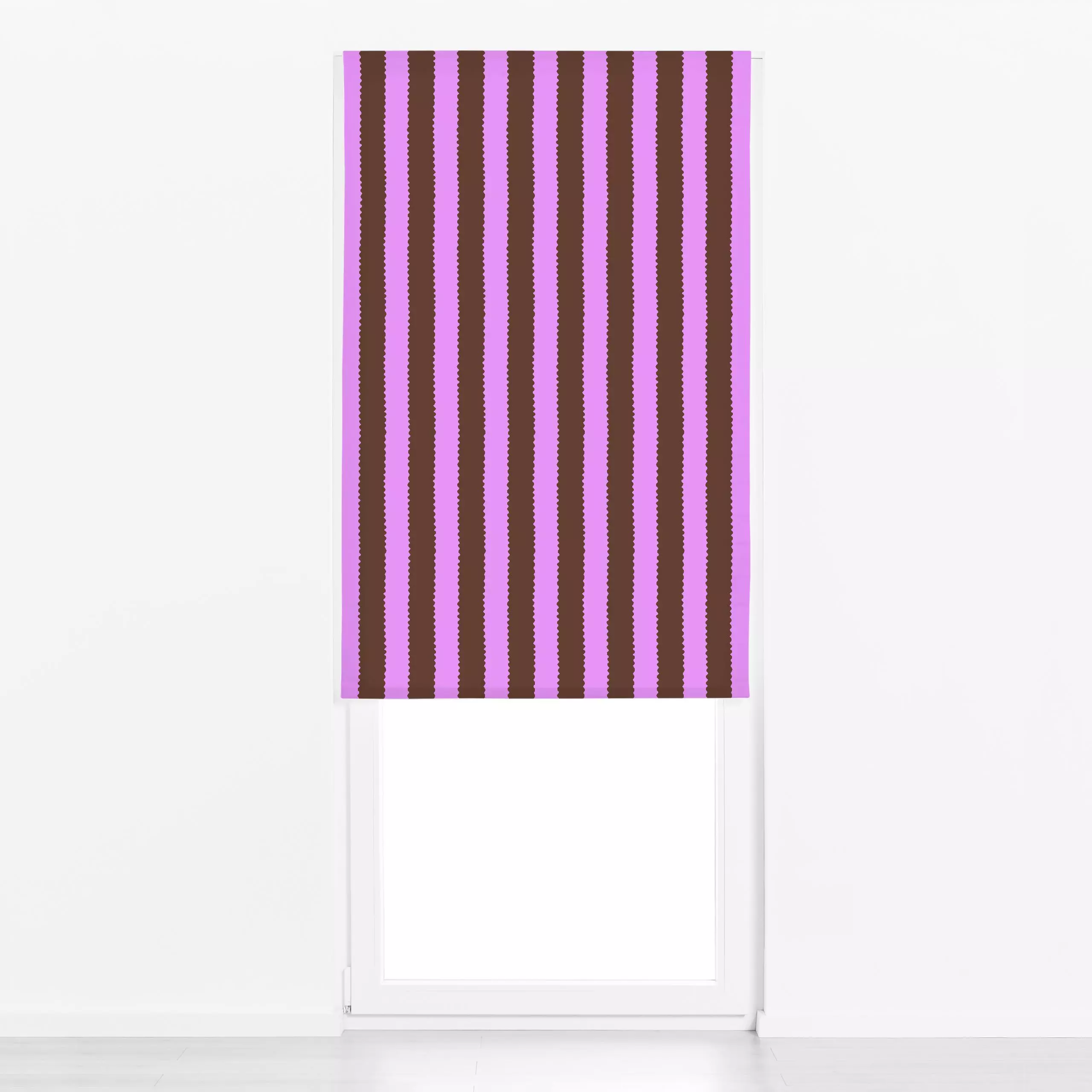 Raffrollo Streifen Wellen braun pink - Herbst, Winter, Symbole & Muster - von „Studio Kesse"