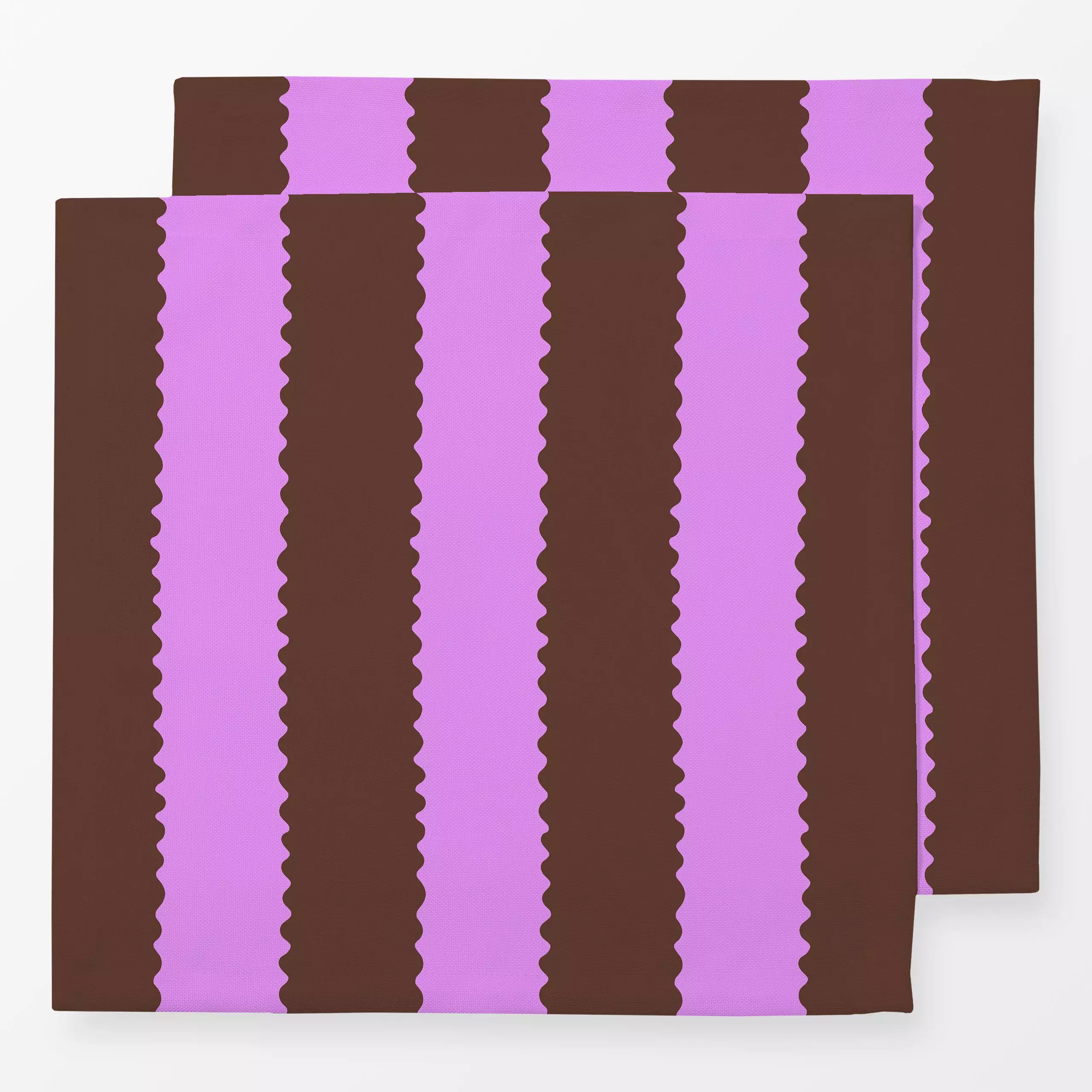 Servietten Streifen Wellen braun pink - Herbst, Winter, Symbole & Muster - von „Studio Kesse"