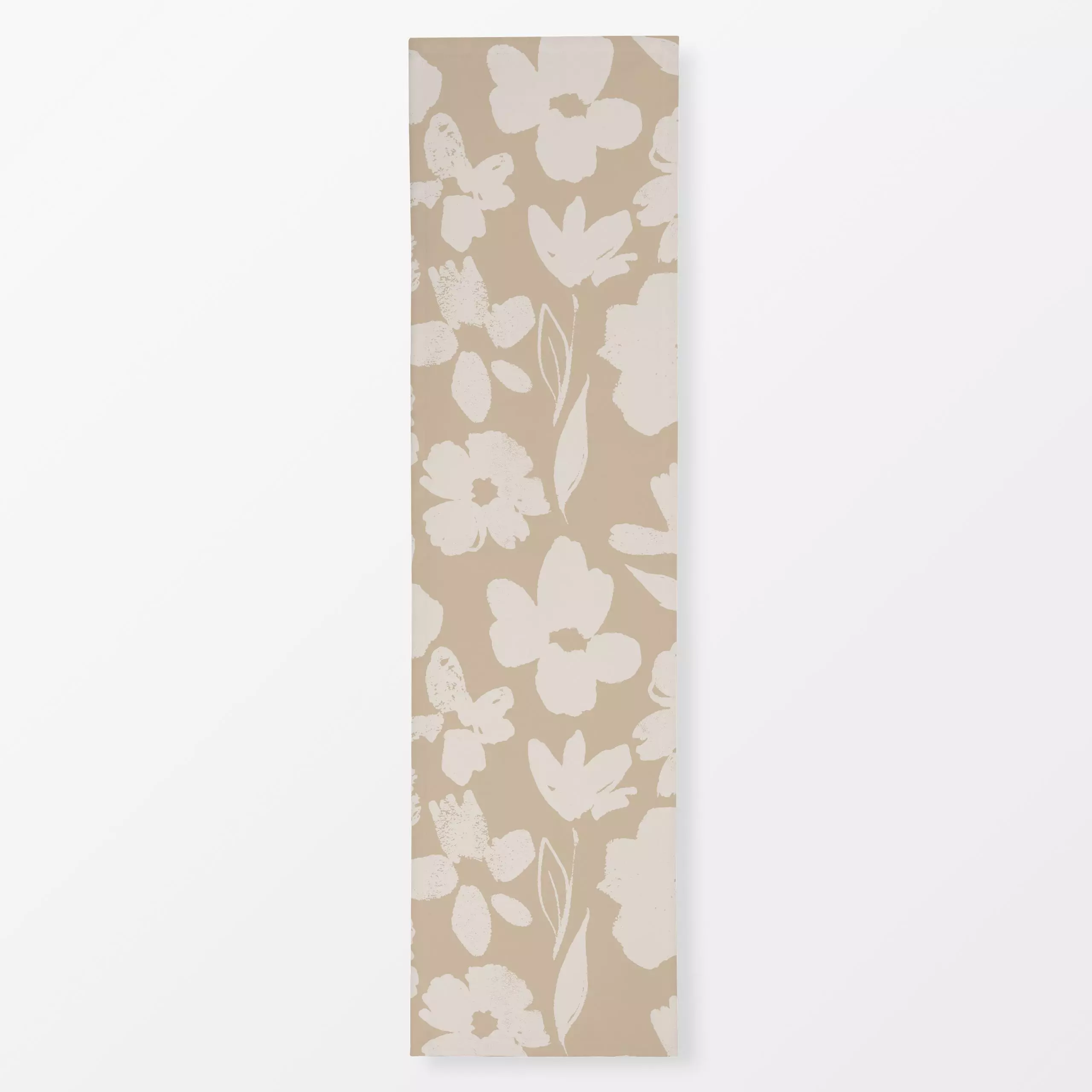 Tischläufer Kreide Blumen Sand - Blumen & Florales, Symbole & Muster, Retro & Vintage - von „Uta Naumann"; boho, abstrakt, s...