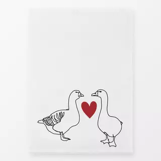 Geschirrtücher Gänse Liebe Wendekissen