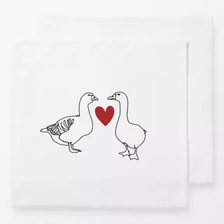 Servietten Gänse Liebe Wendekissen