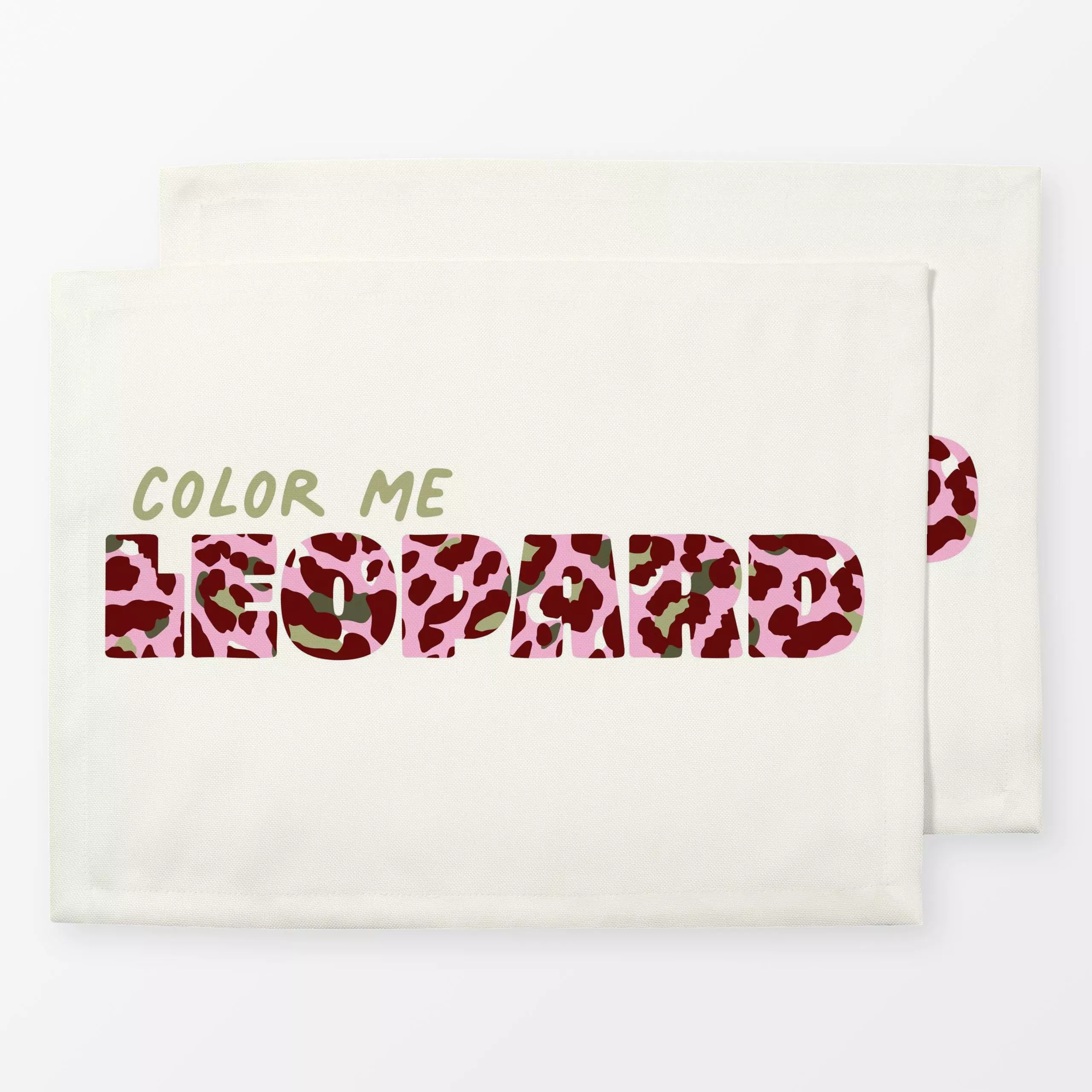 Tischset SAFARI Color Me Leopard 1, Spruch, Tiere, von Primus Pattern
