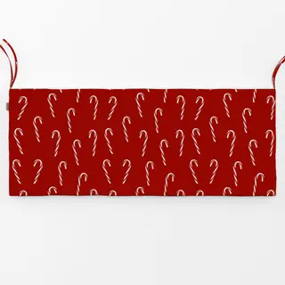 Bankauflage Candy Canes Muster Red