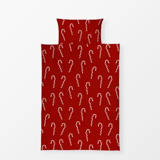 Bettwäsche Candy Canes Muster Red
