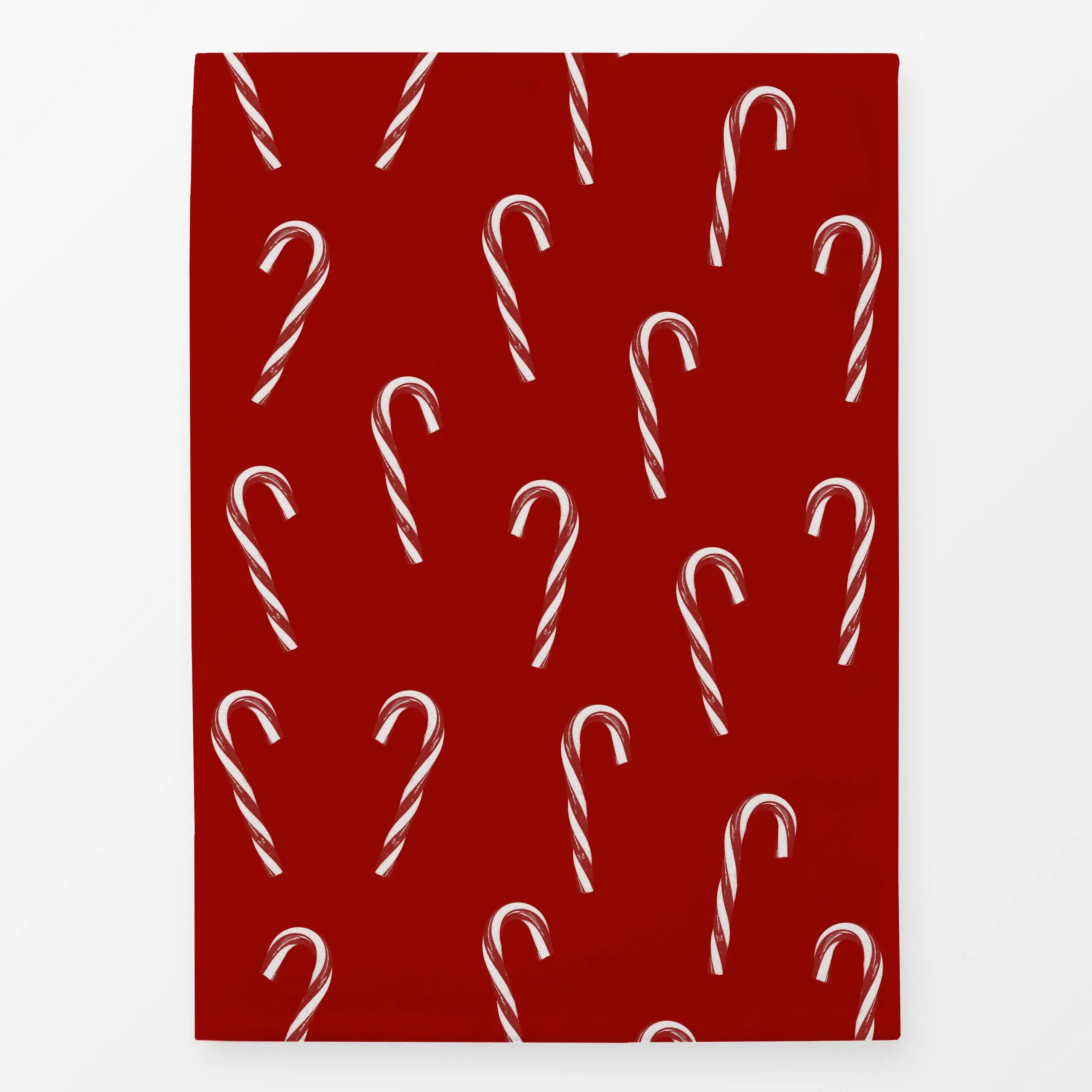 Geschirrtücher Candy Canes Muster Red - Weihnachten, Winter - von „textilwerk"; Retro, Weihnachten, Zuckerstangen, geschenki...