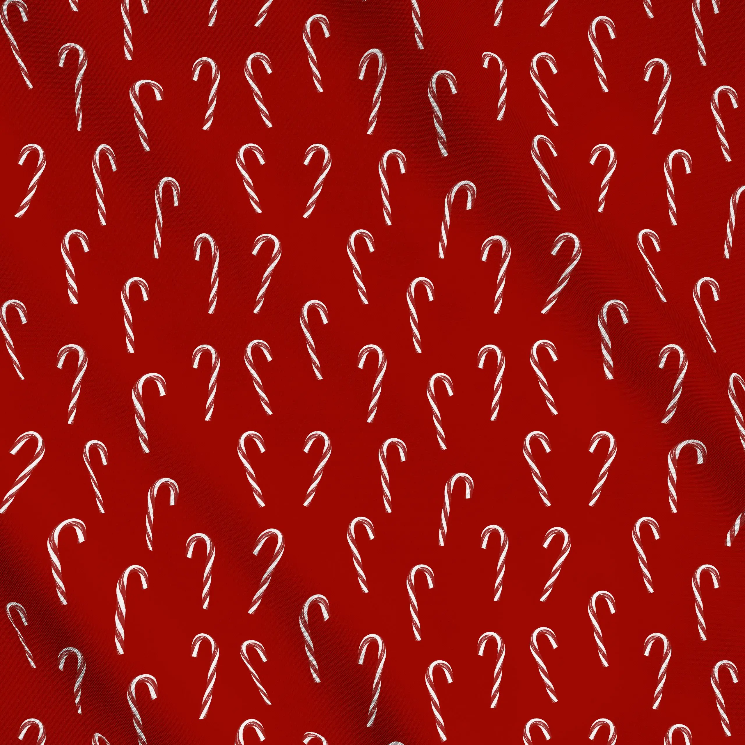 Meterware Candy Canes Muster Red - Weihnachten, Winter - von „textilwerk"; Retro, Weihnachten, Zuckerstangen, geschenkidee, ...