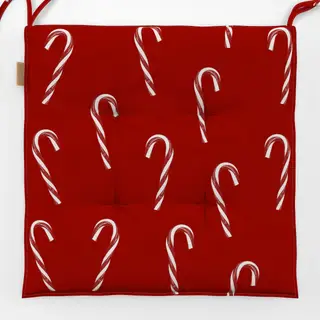 Sitzkissen Candy Canes Muster Red