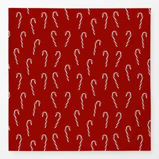 Tischdecke Candy Canes Muster Red
