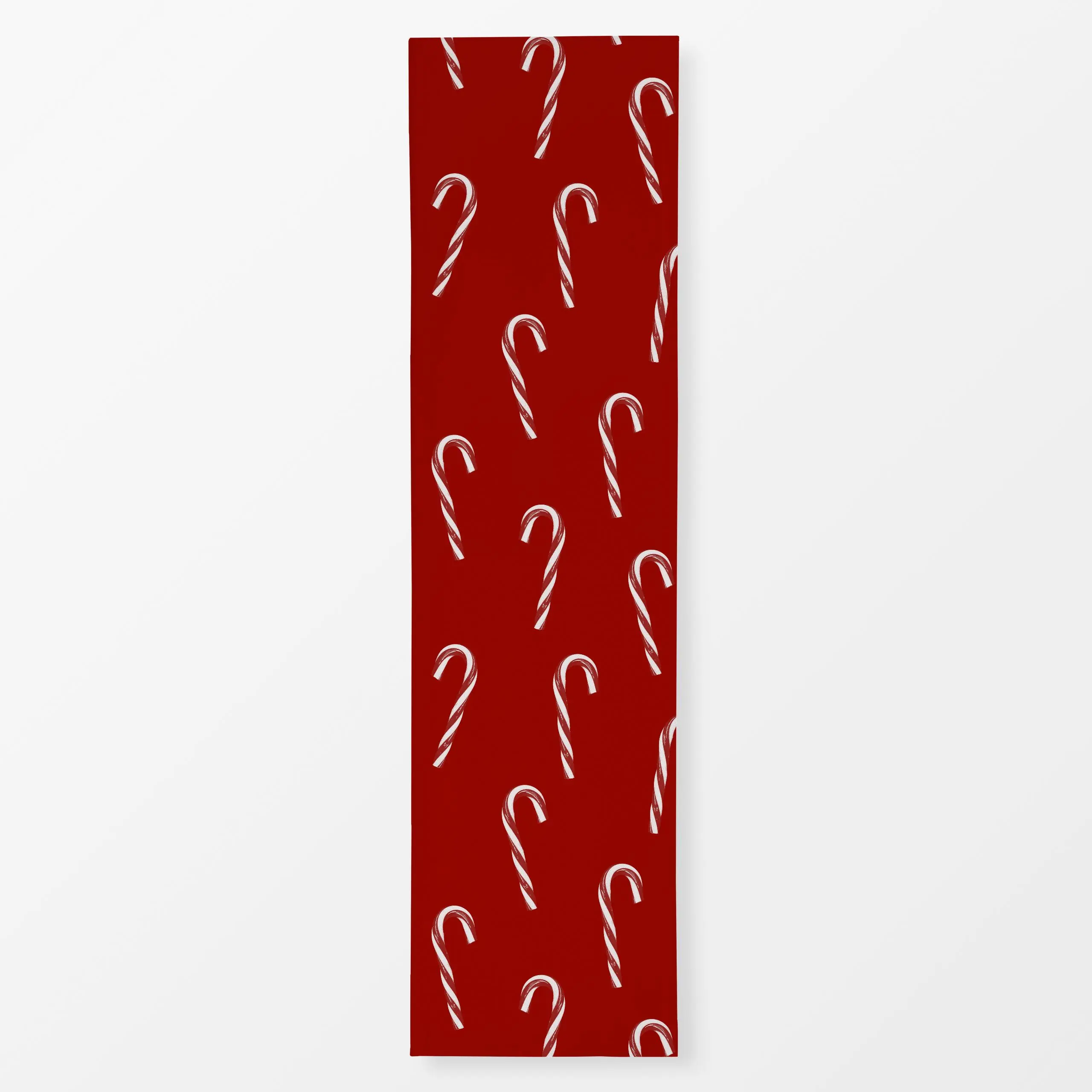 Tischläufer Candy Canes Muster Red - Weihnachten, Winter - von „textilwerk"; Retro, Weihnachten, Zuckerstangen, geschenkidee...