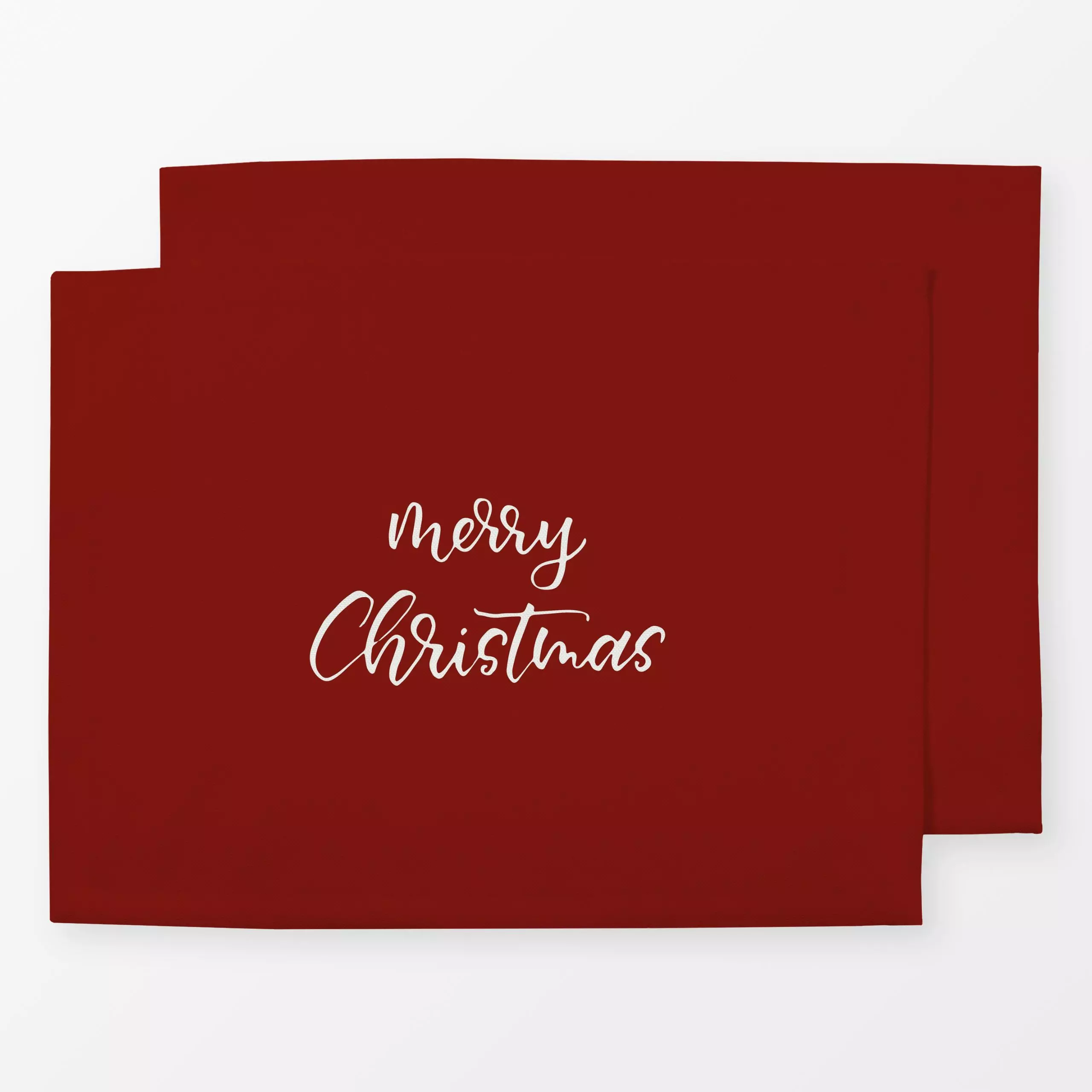 Tischset Merry Christmas weihnachtsrot - Sprüche & Schriftzüge, Weihnachten, Winter - von „Katrin Graff"; Hygge, Merry Chris...