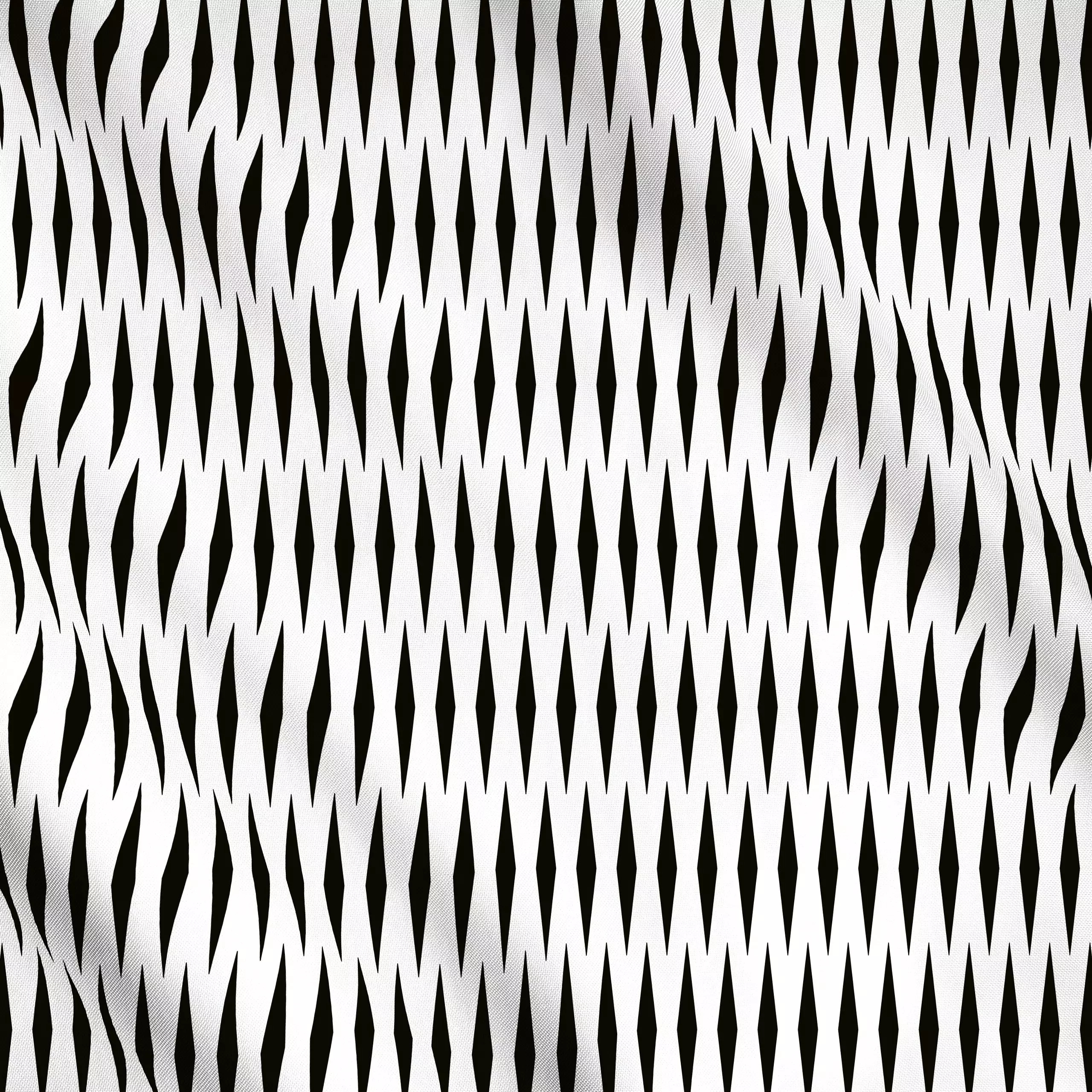 Meterware Raute Streifen schwarzweiß - Symbole & Muster - von „Kathrin Woo"; Muster, minimal, Geometrisch, modern, blackandw...